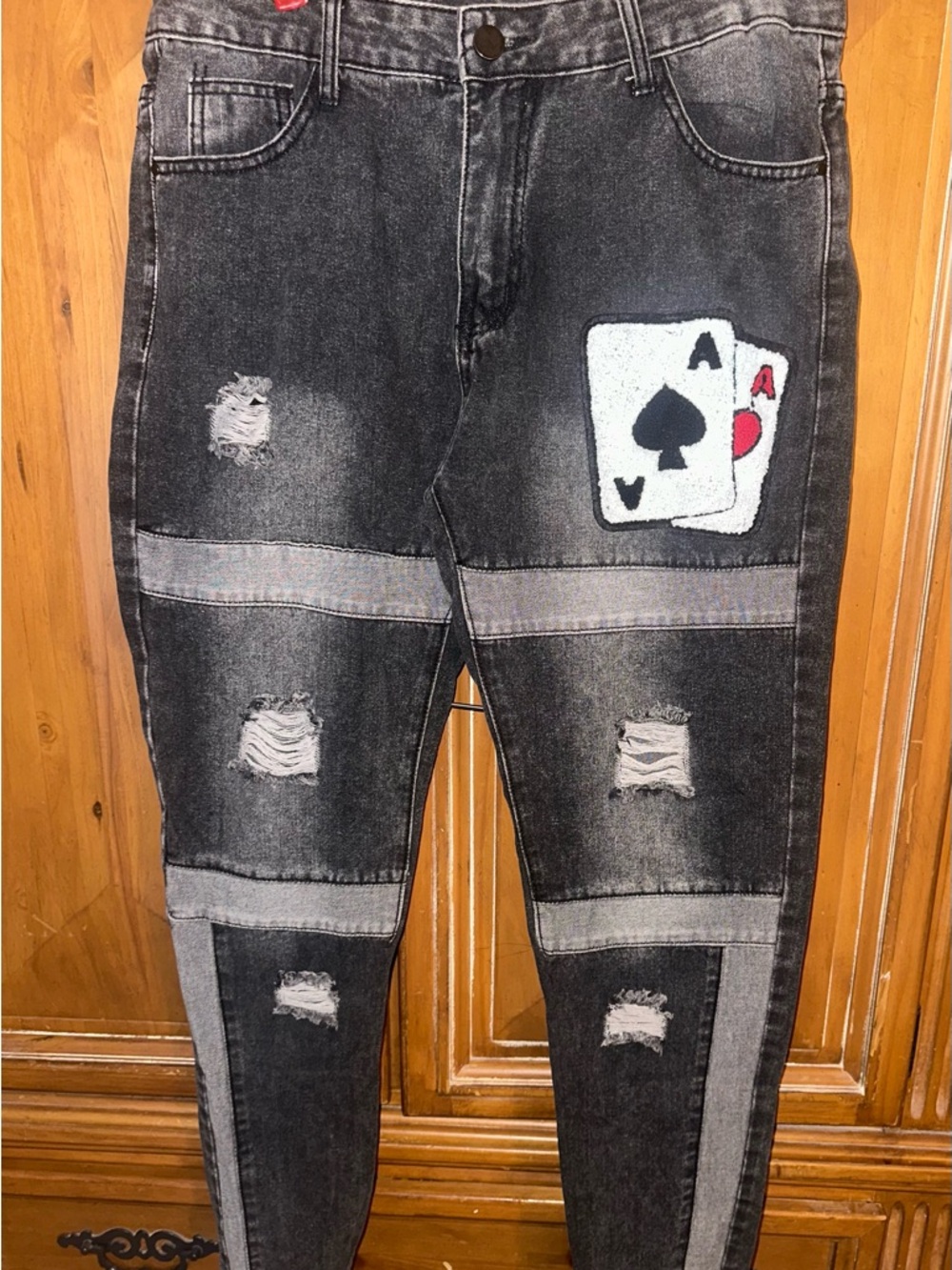 Men’s Jeans with Ace Card Patch